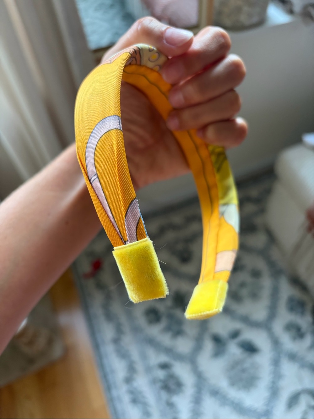 Yellow Hermes Thin Headband